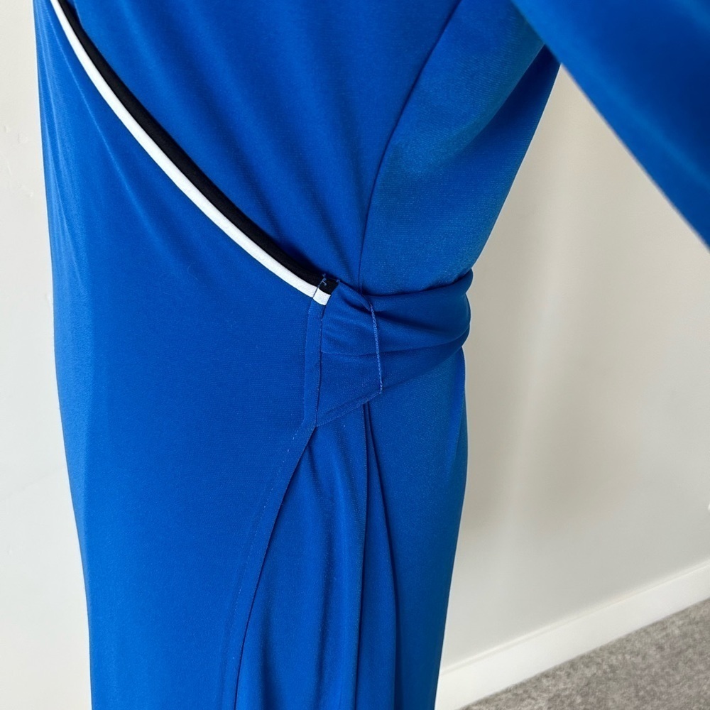 Ellen Tracy Blue Wrap Dress - Picture 7 of 12